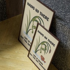 Hang In There Motivation Poster Frog Print Home Wall Art Poster Mental Health