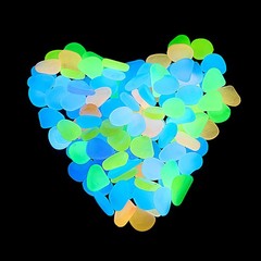 50pcs Garden Decoration Outdoor Luminous Stones For Aquarium Fish Tank Decor