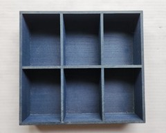 One (1) Life Is Better At The Lakehouse Wood Crate Decor with Six (6) Dividers