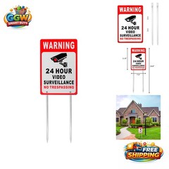 Aluminum No Trespassing Sign – 11.8″ x 7.9″, Easy Mounting with Stakes
