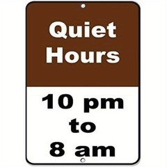 Vincenicy Metal Sign Quiet Time 10AM-8PM 20.32×30.48cm