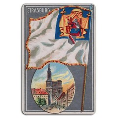 BanginPrints Aluminum Decorative Sign Strasbourg Cityscape Vintage Style
