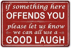 Vintage Tin Sign Funny Man Cave Bar Aluminum Sign 8×12 Size Wall Decor