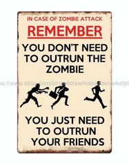 outrun zombie metal tin sign home decor shopping sites