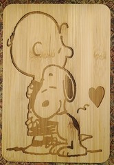 Charlie Brown and Snoopy ~ Engraved Art Decor