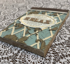 Relax Sign Tile Wall Hanging Garden Lattice and Vines Design by New View Gifts