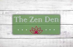 The Zen Den Wooden Door Hanger | Lotus Flower Decor | Yoga Wall Art | Namaste