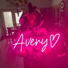 Custom Avery Surname Family Name Kid Baby Vivid LED Neon Sign Lamp Light Flex