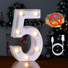 Rechargeable LED Letter Lights Sign Marquee Light Up Letters Sign for Night Ligh