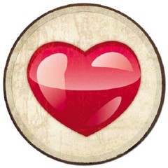 Emoji – Love Tin Metal Sign 12 in. round Made in USA