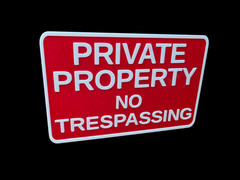 Private Property 3D Sign Outdoor PETG Adhesive Waterproof Plaque 175x110mm