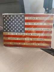 I Pledge Allegiance To The Flag Metal Tin Sign 8 x 12 inch Pre-drilled holes