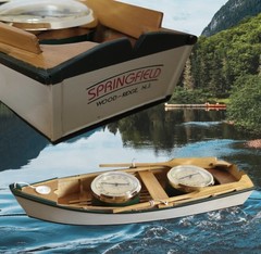 Springfield Wood-Ridge N.J. Boat Thermometer & Humidity 16″ Lodge Cabin Decor