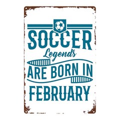 2D Metal Sign 8×12 Inches Soccer Themed Decor for Home