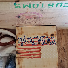 Rustic Wood “We The People” Painted American Flag Horizontal Wall Plaque Decor