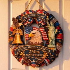 Personalized America 250th Anniversary Gift, American Flag Gift for Him,