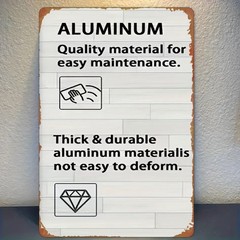20.32*30.48 cm Metal Sign, Wall Decor