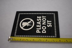 Signs ByLITA Please Do Not Sit Acrylic Sign 6×8 Inch with Stand Display