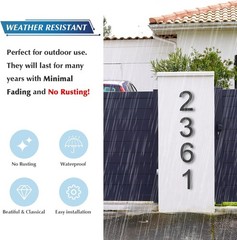 Contemporary 8-Inch Floating House Number – Weather-Resistant Acrylic Decor