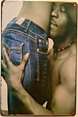 TIN SIGN 8×12 Black couple man woman lovers relationship married love strong -8b