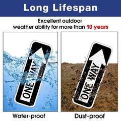 One Way Sign with Right Arrow,18×6 Inches Engineer Grade Reflective Rust Free…