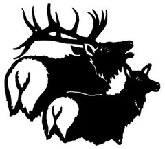 Buck And Doe Deer Laser Cut Out Silhouette Metal Sign 13.5×15- RVG311B