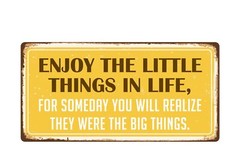 1713HS Enjoy The Little Things In Life 5″x10″ Novelty Sign