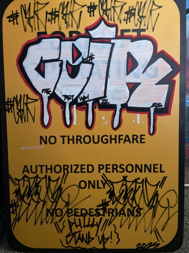 graffiti street sign hand designed 1 of 1 final sale