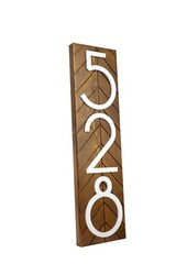 20” Custom Address Number Sign Cedar Vertical House Numbers for Outside Modern