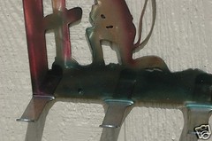 Cowboy Praying At Cross Key or Lead Rope Hanger Metal Wall Art
