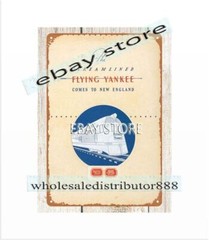 poster Flying Yankee railway railroad train comes to New England metal tin sign