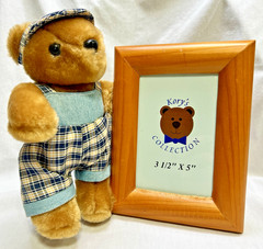 Kory’s Collection Bear w/ Wooden Picture Frame 3.5”x 5” – In Original Box