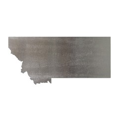 Montana Steel Cutout Shape, Raw Metal Wall Art and Craft Supply