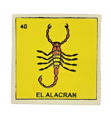 Lotería Tile – El Alacrán #40 | Mexican Ceramic Folk Art Decorative Tile