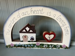 Hand Painted Wooden Home Sign Interchangeable Holidays Grannycore Decor