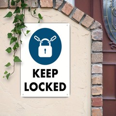 2D Flat Metal Iron Plaque 20.32×30.48cm Wall Art Lock Key