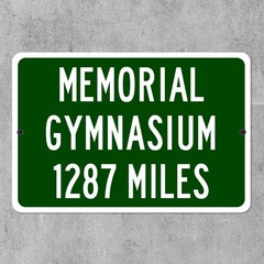 Memorial Gymnasium Custom Distance Sign Vanderbilt Commodores Basketball Fan