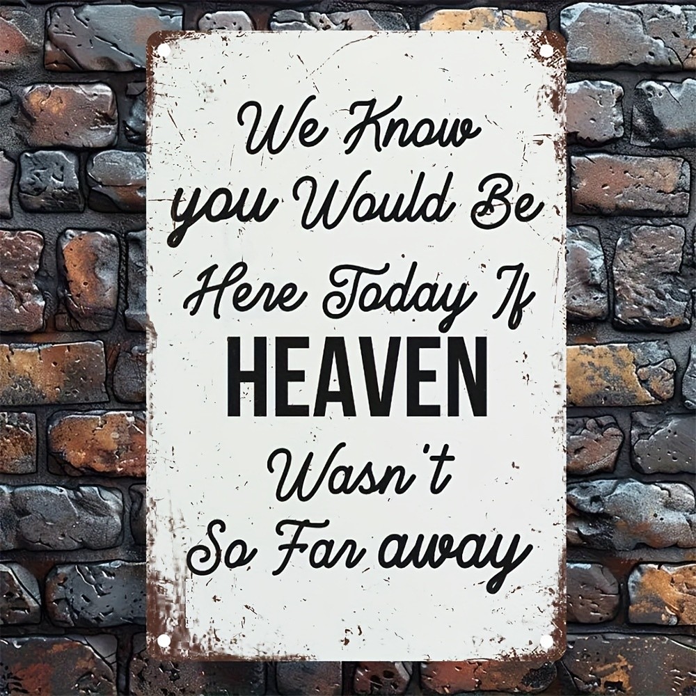 Retro Remembrance Metal Sign Heartfelt Tribute Decor for Memorial Garden & Altar