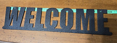 PLASMA CUT AND POWDER COATED METAL HORIZONTAL WELCOME SIGN