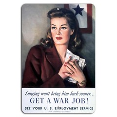 War Job Sign BanginPrints Vintage Aluminum Metal Decorative Plaque