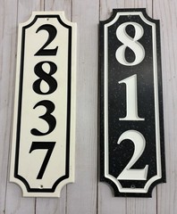 Custom Address Sign | Engraved House Numbers | Weatherproof Stone Look 5.25″x16″