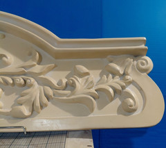 Wall Decor Plaque Floral French Motive Neoclassical Resin Plaster Like 29″