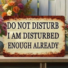 Decorative Metal Sign Aluminum Plaque 12×8 Inches Vintage Bored Sign