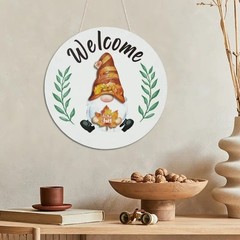 Seasonal Welcome Sign with 19 Gnome Icons – DIY Front Door Decor