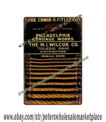 Philadelphia Cordage Rope Display Toledo Ohio metal tin sign bedroom ideas