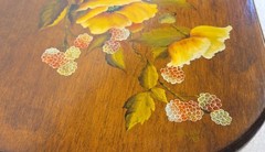 VTG 1981 Hand Painted Wooden Cutting Board Wall Decor Flower Design – Signed