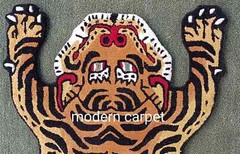 Tibetan Tiger Rugs Handmade 100% Woolen Hand Tufted For Home Decoration
