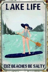 Hiking Metal Sign, Camping Wall Art, Forest Décor Poster，Adventure Awaits，for Ca