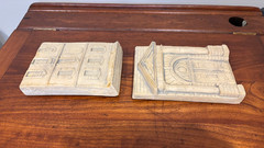 Artisan Wall Hanging House Decor, Set Of Two Ceramic Dimensional Plaques