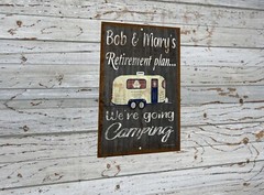 Personalized Retirement Plan Metal Sign 9″ x 12″ Camper RV Wall Campsite Camping